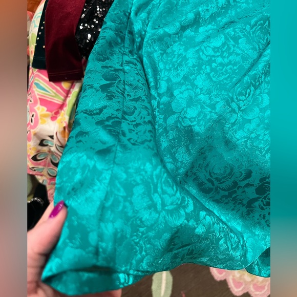 Emerald Green Dress | Cape Detailing | Green Mini Dress | Green Cocktail Dress - Picture 8 of 12